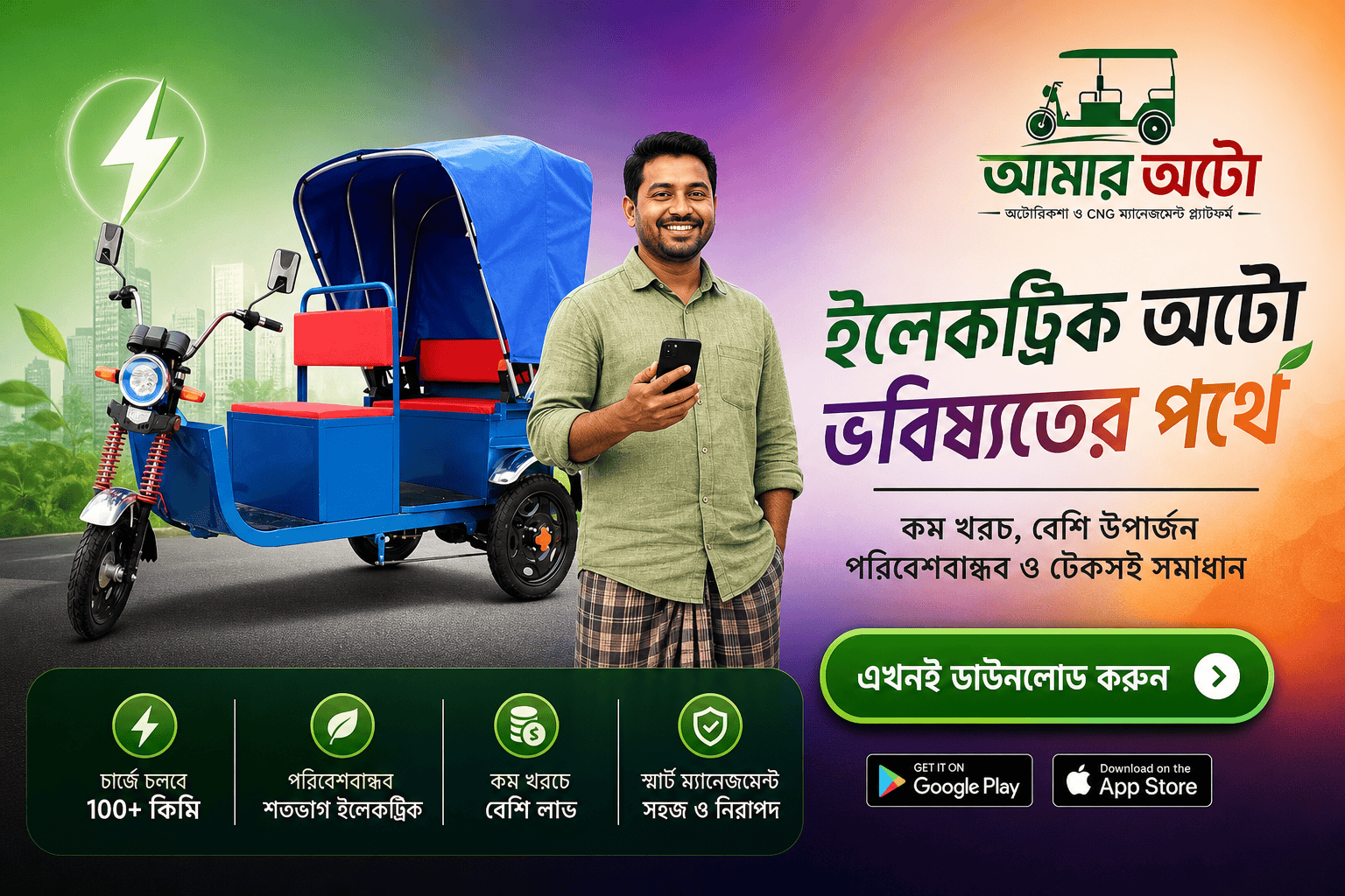 ইলেকট্রিক অটো ও টেকসই ভবিষ্যৎ