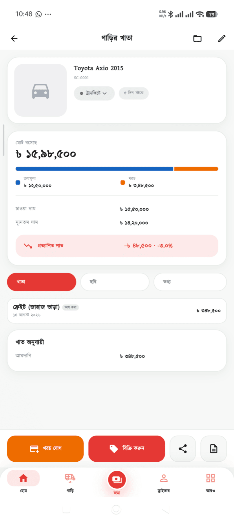 Showroom Ledger স্ক্রিন